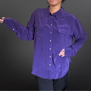 NWT purple silk shirt - Two by Vince Camuto [H3R]